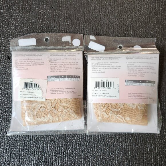 SECRET COLLECTION Anti Chafing Thigh Bands Size Large BNIP Lot of 2 - Picture 2 of 3
